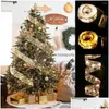 Juldekorationer Juldekorationer Fairy Lights Strings LED RIBBON BOWS CISTMAS TRE ORNAMENTS DECOR FￖR HEM 2022 NAVIDAD DHPDN