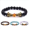 Perlé 8Mm Pierre Naturelle Perlé Bracelet Lave Noire Oeil De Tigre Cristal Hommes Bileklik Bijoux Dragon Pseras Pseira Drop Delivery Dhgarden Dhgrc