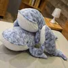 CUDDLY 50150 cm Giant Real Life Whale Plush Toys Blue Sea Animal Cuddle Shark Soft Animal Poduszka Sen Poduszka dla dzieci Prezent J220729