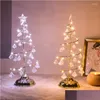 Juldekorationer Juldekorationer Crystal Xmas Tree LED Night Light Garland Decoration For Home Year Lamp Holiday Decorati Dhjtq