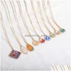 Pendant Necklaces Handmade Water Drop Dried Flower Glass Pendants Necklace For Women Girls Gold Color Chain Necklaces Wedding Jewelr Dhagj