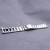 Watch Bands 19mm Band Strap Silver Polishing Hollow Curved End Oyster Style Bracelet For 5 SNXS73 75 77 79 80 81 SNFF05 SNXG47