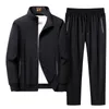 Mens Tracksuits Sportswear Plus Size M8XL Blazer Two Piece Zipper Coat Pants Suit 221124