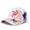 Casquettes de baseball Casquette de baseball de haute qualité Casquette papillons et fleurs broderie coton chapeaux décontractés mode snapback pour les femmes