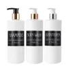Liquid Soap Dispenser 500ml White with Black Labels Bathroom Shampoo Body Wash Conditioner Bottle Bath Organizer Case 221124