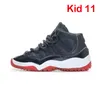 2023 BRED 11S 어린이 농구화 멋진 회색 체육관 검은 흰색 가루 유아 어린이 유아 감마 블루 콩코드 스니커즈 소년 운동화 공간 잼 크기 28-35