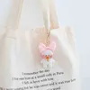 1 st lalafanfan schattige eend keychain kawaii café mimi gele eend actie figuur sleutelhangers tassen decoratie speelgoed voor ldren cadeaus j220729