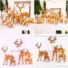 Kerstdecoraties Kerstdecoraties 15/20/20/30/35 cm herten ornamenten bloesem eland voor huis 2022christmas drop levering tuin dhe3f