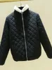 Kvinnor Down Parkas Winter Clothing Fashion Plaid Cotton Coat Plus tjock stativkrage Jacka för kvinnor 221124