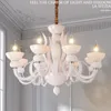 American Classic Pendant Lamps French Cream Glass Pendant Lights Fixture European Vintage Hanging Lamp Restaurant Dining Living Room Indoor Lighting Decoration