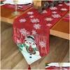 Christmas Decorations Christmas Decorations Party Linen Table Runner Merry Home Snowman Xmas Tree Happy Year 2022 Drop Delivery Gard Dh8Md