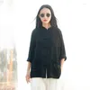 Ethnic Clothing LZJN 2022 Spring Long Sleeve Tang Suit Women Blouse Traditional Chinese Top Mandarin Collar Cotton Linen