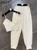 Pantalon de deux pièces pour femmes DEAT Mode d'été Casual Staples Creux Out Sexy Gilet Taille haute Long Set Femmes Tenues SD020 221123