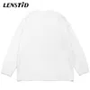 Herrtröjor Lenstid Autumn Men Overdimensionerad stickad Jumper Hip Hop Graphic Print Streetwear Harajuku Loose Fashion Casual Pullovers 221124