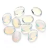 Pietre preziose sciolte Opalite Ovale piatto posteriore Cabochon di pietre preziose Guarigione Chakra Pietra di cristallo Opale Perline Cab Ers Nessun foro per gioielli artigianali M Dhkif