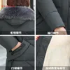 Women Down Parkas Fashion Winter Jacket Kobiety Big Fur z kapturem grube 5xl płaszcz żeński Lambslool Wszerza ciepła warstwowa warstwa 221124