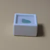 50PCS 3x3 Glas Diamant Edelstein Schmuck Vitrine Opal Edelsteine Münze Perlen Anhänger Aufbewahrungshalter Kunststoff Box258I