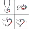 Pendant Necklaces Sevencolor Flow Heartshaped Gem The Best Gift For Your Loved One On Valentines Day Just Favorite Woman Dro Dhgarden Dhcjs