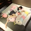 1Pc 60120Cm Long Kawaii Caterpillar Shaped Cushion Stuffed Deer Cuddle Soft Deer Dolls Cartoon Sleepy Cushion Lovers Gift J220729