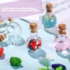 Bouteilles de stockage 10 pièces Mini petit verre avec bouchon en liège clair bocaux minuscules flacons de mariage Message faveur conteneurs bijoux