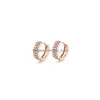 Dangle Lustre Classique Cuivre Métal Hies Petites Boucles D'oreilles Femme Or Mince Cercle Cz Hoop Boucle D'oreille Charme Cerceaux 12Mm Mariage Dhihu