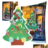 Noel dekorasyonları Noel dekorasyonları 1set diy ağaç süsleri kapı duvar asılı çocuklar için 2022 yıl xmas dekorasyonu d dhml1