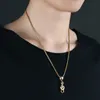 18K Or Musical Note Collier Pendentif En Acier Inoxydable Musique Symbole Colliers pour Hommes Femmes Hip Hop Fine Bijoux De Mode