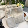 Damen-Handtaschen aus Wolle, Hobo Luxurys Marken-Einkaufstasche, klassische Umhängetasche, große Tragetaschen, Distressed-Müllsäcke