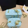 Diseñador Bolsas de cosméticos Cajas de vanidad Cuero genuino Acolchado Diamante Bolsos de lujo Oro Metal Ajustador Bola Cremallera Sacoch232i