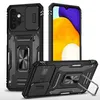 Slide camera cover military shockproof mobile phone case for Samsung A13-5G A21S S21 FE folding stand car magnetic cover Armor non -slip Bracket Protective lens Pure