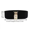 Belts 65cm Female Fashion Elastic Classic Black Waistband Wide Waist Stretch Belt For Women Cinch Accessories Dress Coat Clothing