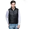 Men's Vests Spring Man Duck Down Vest Ultra Light Jackets Men Fashion Sleeveless Outerwear Coat Autumn Winter 90% White 221124