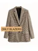 من قطعتين DRES Plaid Autumn 2 Set Blazer High Weist Skirt Office Suits Suits Suits Softs بشكل منفصل من النساء S 221124