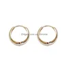 Stud Sier Circle Arc Stud Earrings Trendy Retro Simple Sexy Exquisite Couple Valentines Day Gift Drop Delivery Jewelry Dhp78