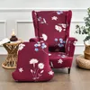 Stoelbedekkingen Noordse bloemenvleugel deksel stretch fauteuil afneembare ontspannen relax single sofa slipcover moderne meubels beschermer