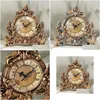 Desk Table Clocks Table Clocks Christmas European Clock Creative Resin Vintage Living Room Fashion Ornaments Bedroom Luxury Tablet Dh7Gm