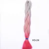 OMBRE 합성 브레이드 헤어 대량 확장 24 인치 100g 3 컬러 점보 브레이딩 헤어 Henlon Fiber