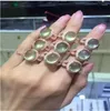 Кластерные кольца унисекс natual prehnite кольцо натуральное реальное 925 стерлинговое серебро размер 10 12 мм
