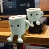 2030 cm miękki wystrój domu kreatywny kreskówka ldren prezent matcha latte kawa kubek popowy sofa poduszka Plush Toys J220729