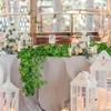 Fausse verdure florale 12pcs Leafs 2m Vine Feuilles Rattage suspendu Ivy Fake Flowers Wedding Home Decoration Decoration Grape Deccore 221124