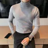 Maglioni da uomo 2022 Autunno/Inverno Uomo a collo alto Maglieria Camicia Stile britannico Casual Business Pullover Uomo S-4XL