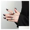 Bandringen Sier Ring For Women Trend Elegant Creative Vintage Geometric White Shell Party Juwelen Verjaardagscadeaus Drop levering DHHF2