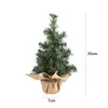 Décorations de Noël Décorations de Noël 30cm Mini Arbre Toile de jute Simation Fenêtre de bureau Affichage Cadeaux de vacances et livraison à la maison Dhmqd