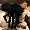 1 st 20cm80cm llifelike Cuddles Simulation Spider Plush Svår leksak Big Size Reallife Spider Throw Pillow LDREN Toy Gift J220729