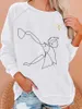 여자 후드 땀 셔츠 그래픽 빈티지 스트리트 스웨트 셔츠 테니스 연주자 인쇄 캐주얼 크루 넥 탑 따뜻한 가을 겨울 겨울 롱 슬리브 풀 오버 스트리트웨어 221124