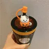 Starbucks Halloween Mug Tumbler Contigo Pumpkin Bear Play the Ghost rostfritt stål Portable Straw Cup 74VD