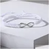 Bracelets de charme Mode 8Word Lucky Rope Tissé à la main Bracelet Lovers Bon ami Cadeau Bijoux Bracelets Lady Girls Gros Drop Deli DHZ2J