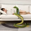 240 cm fylld cobra docka plysch gulgrön simulering ormar leksaker livtro djur dekorera pojkar leksaker flickor närvarande j220729