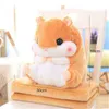 Schattige hamster pluche kussen met deken knuffel gevulde muisdieren pop kussen zomer zomer coole airconditioning babydeken J220729