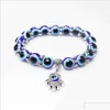 Charm Bracelets Lucky Bracelet Vintage Blue Eyes Beads Fatma Hands Men And Women Personality Weird Wrist Ornaments Drop Delivery Jew Dhmra